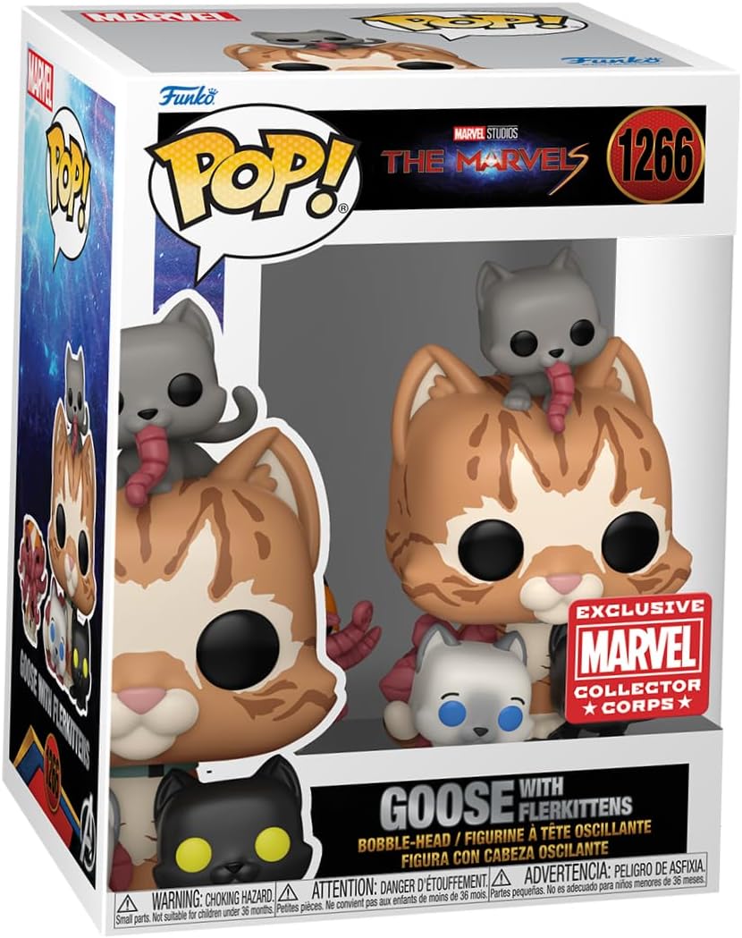 Funko Pop! The Marvels – Goose With Fkerken Kittens (Marvel Collector Corps) (1266)