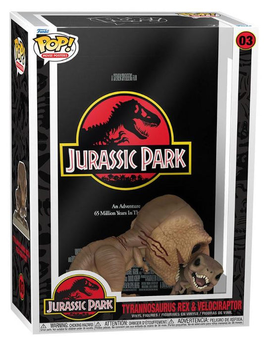 Funko Pop! Jurassic Park – Pop Poster 16” Tiranosaurio y Velociraptor (03)