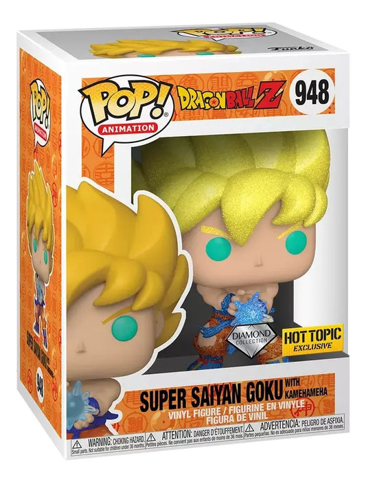 Funko Pop! Dragon Ball Z - Goku SS con Kamehameha (Exclusivo Hot Topic Diamond) (948)